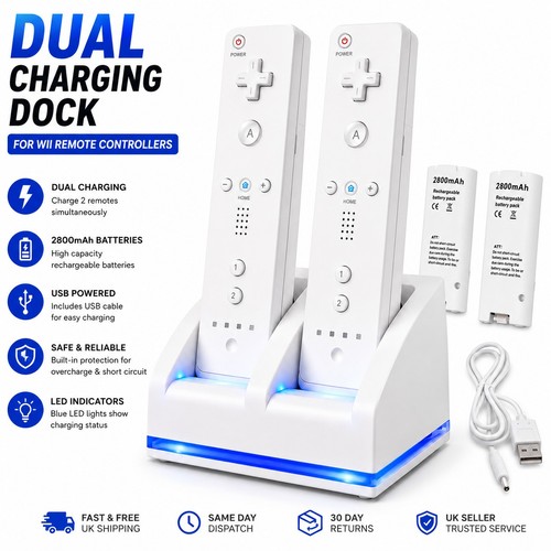 Wii telecomando doppia dock - wii, di